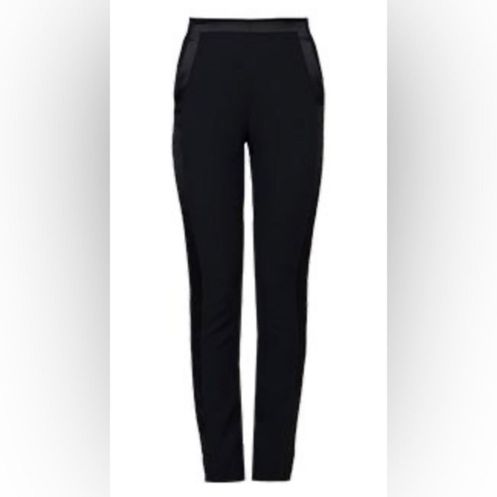 Roberto Cavalli Black Stretch Wool Crepe Trousers, Size IT42/M US & IT44/L US